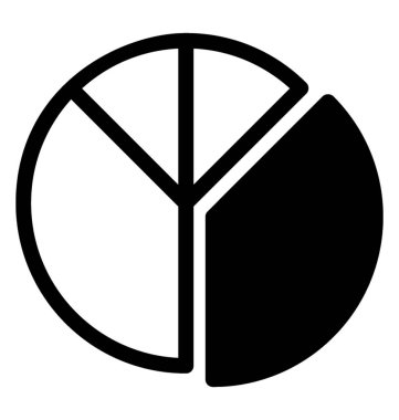  pasta grafiği vektör simgesi