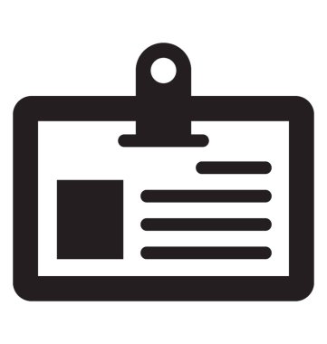  kimlik kartı vektör simgesi