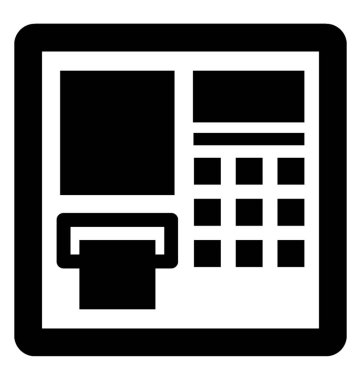  ATM makine vektör simgesi