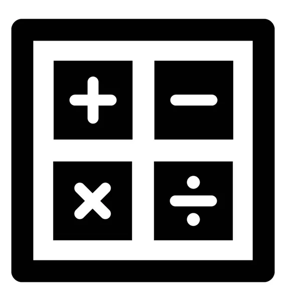 Simboli di matematica Icona vettoriale — Vettoriale Stock