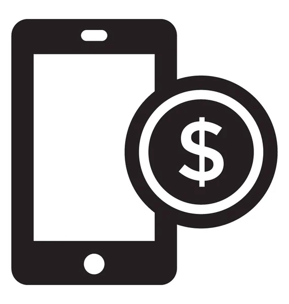 M Commerce Vector Icono — Archivo Imágenes Vectoriales