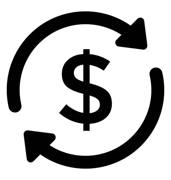 Dollar-Bewertungsvektorsymbol — Stockvektor