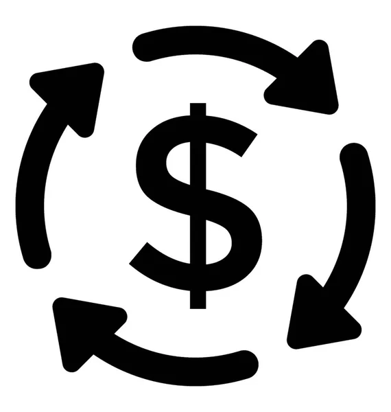 Icône vectorielle d'évaluation du dollar — Image vectorielle