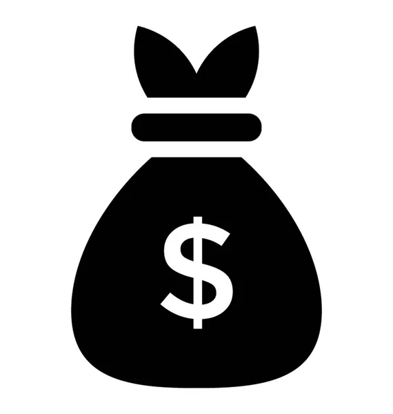 Icône vectorielle de sac d'argent — Image vectorielle