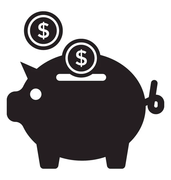 Piggy bank vektor ikon — Stock vektor