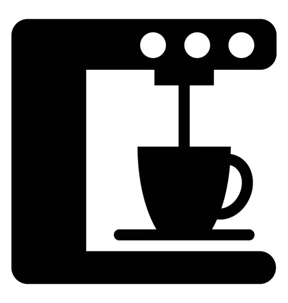 Coffee Maker Vector Icon — Stock Vector