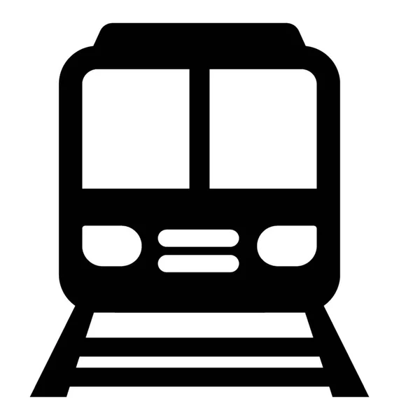Train Glyphe Icône vectorielle — Image vectorielle