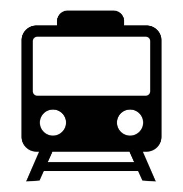  Tren glif vektör simgesi