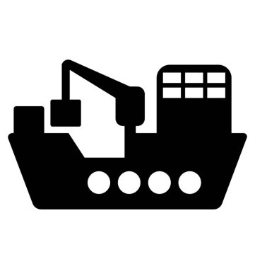  Kargo glif vektör simgesi