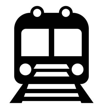  Tren glif vektör simgesi