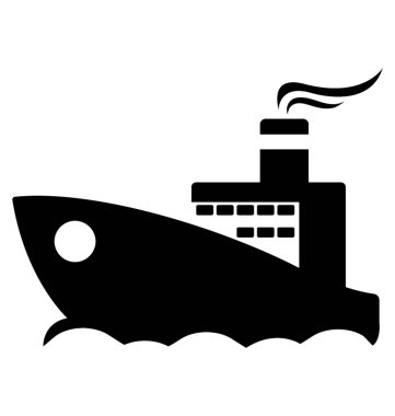  Vapur glif vektör simgesi