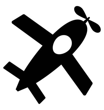  Jet glif vektör simgesi