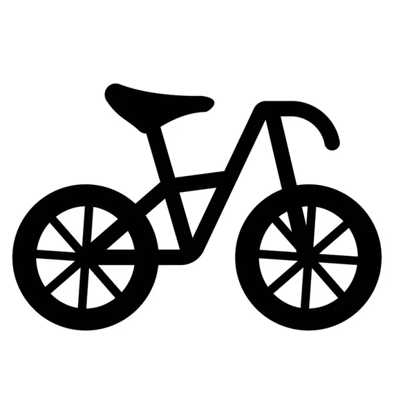 Fahrrad-Glyphen-Vektor — Stockvektor