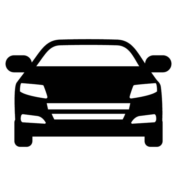 Carro Glyph Vector Ícone — Vetor de Stock