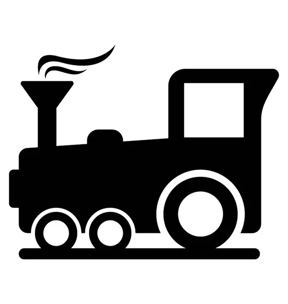 Glyphen-Vektorsymbol für Lokomotiven — Stockvektor
