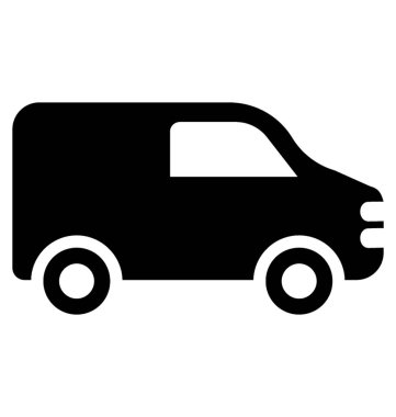  Van glif vektör simgesi