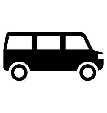  Limuzin glif vektör simgesi