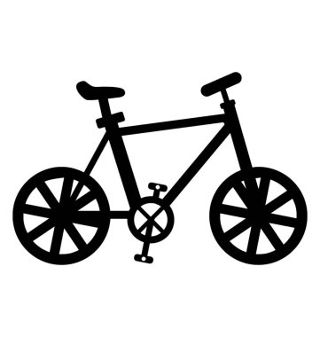  Bisiklet glif vektör simgesi