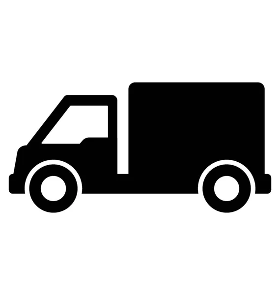 Camión logístico Glifo Vector Icono — Vector de stock