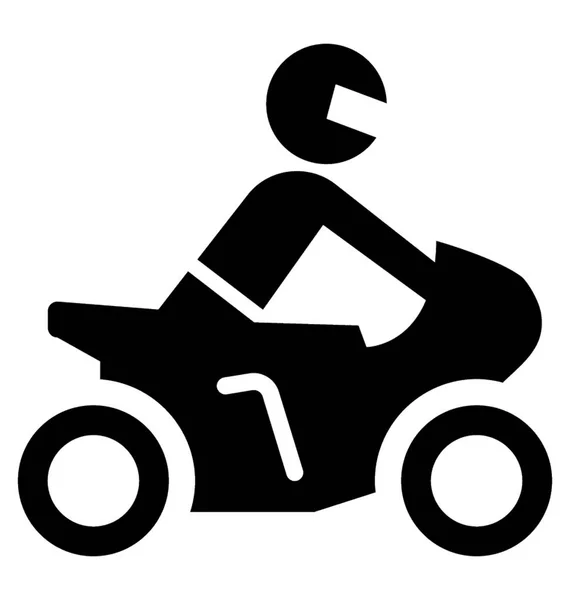 Heavy Bike Glyph Vector Icono — Archivo Imágenes Vectoriales