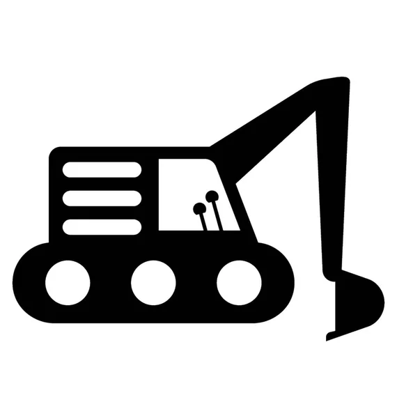 Icône vectorielle de glyphe de bulldozer de béton — Image vectorielle