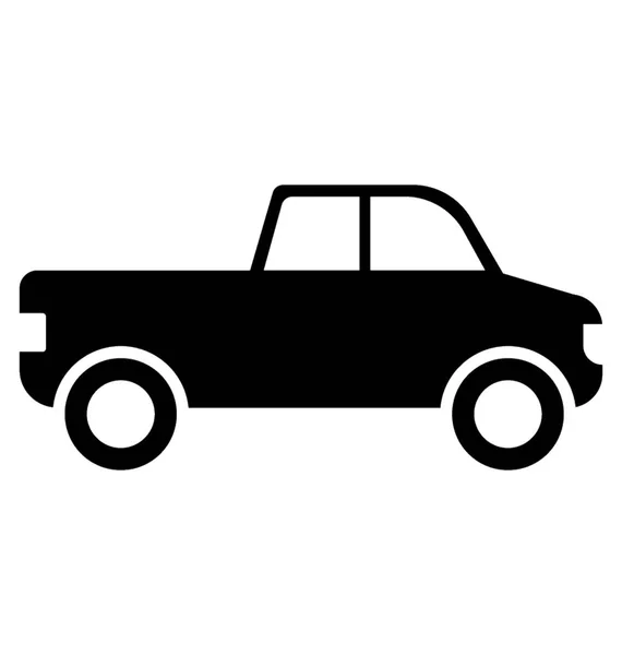 Pickup Car Glyph Vector Ícone — Vetor de Stock