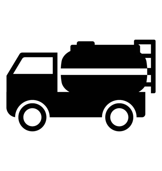 Logistic Truck Glyph Vector Icon — Stock Vector