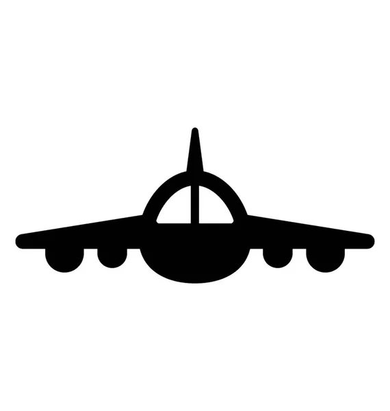 Flugzeug-Glyphen-Vektorsymbol — Stockvektor