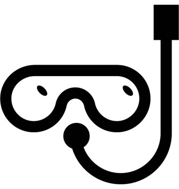  dalış maskesi vektör simgesi