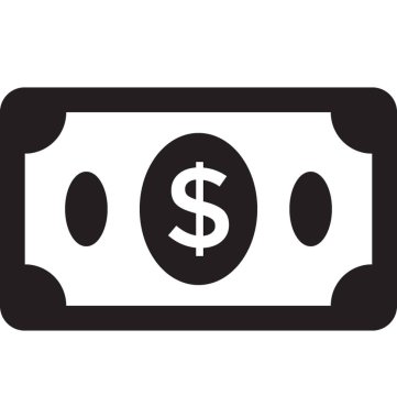  banknot vektör simgesi