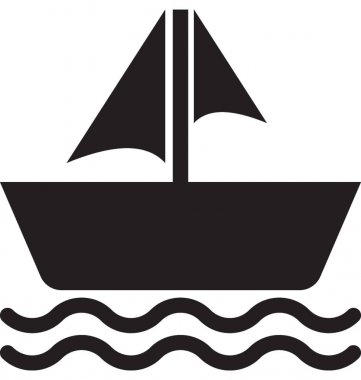  Yelkenli vektör simgesi