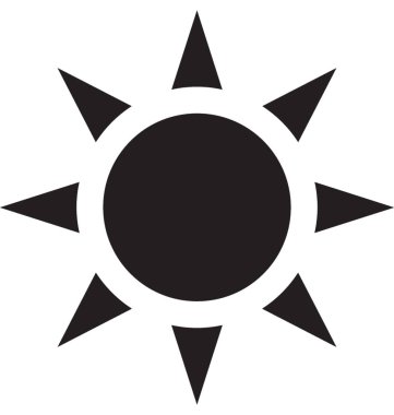  Güneş vektör simgesi