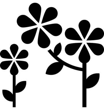  çiçek vektör simgesi