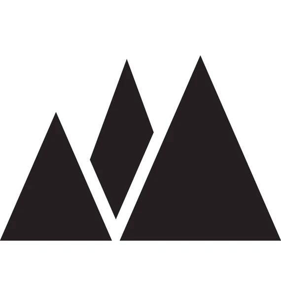Montaña vector icono — Vector de stock