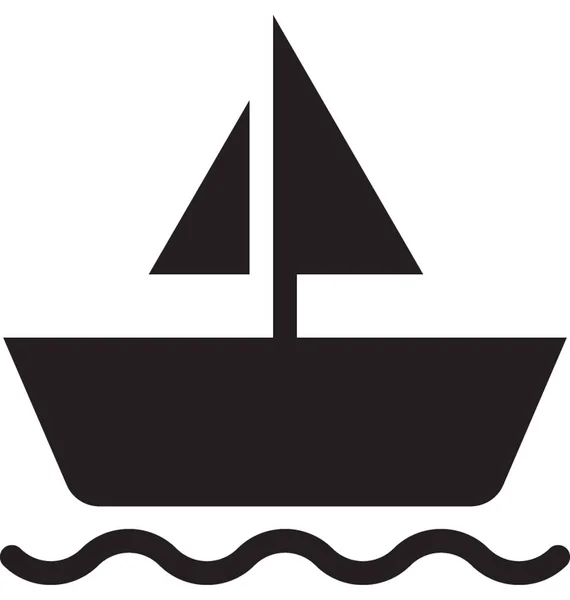 Icona vettore barca a vela — Vettoriale Stock