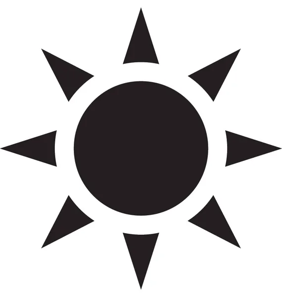 Zon vector pictogram — Stockvector