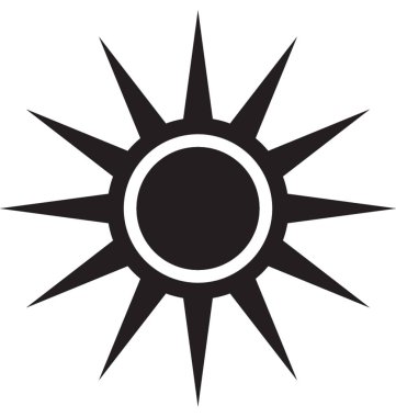  Güneş vektör simgesi