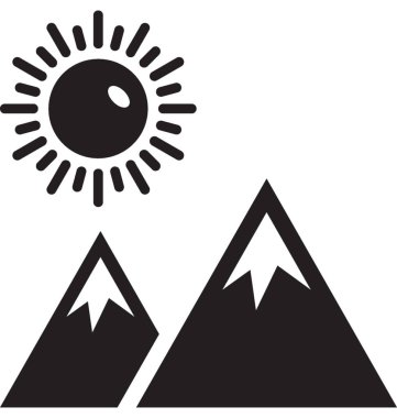  Dağ vektör simgesi