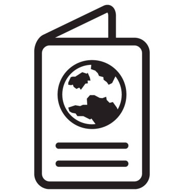  Pasaport vektör simgesi