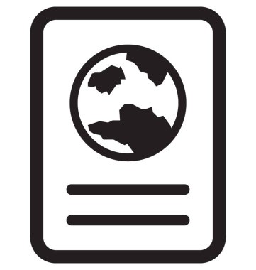  Pasaport vektör simgesi