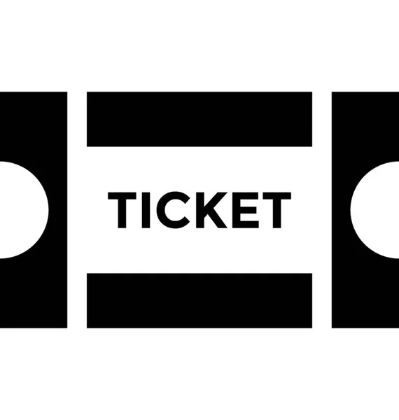 Ticket vector icono — Vector de stock