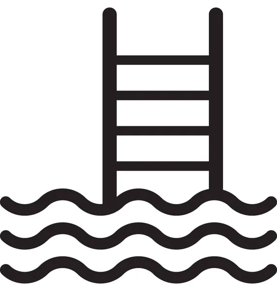 Vector de natación icono — Vector de stock