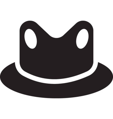  plaj şapka vektör simgesi