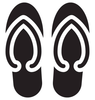  flip flops vektör simgesi