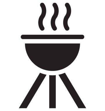  Barbekü vektör simgesi