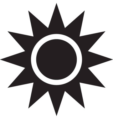  Güneş vektör simgesi