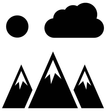  Dağ vektör simgesi