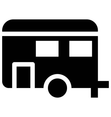  Karavan vektör simgesi