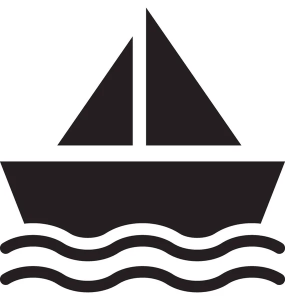 Segelboot-Vektorsymbol — Stockvektor