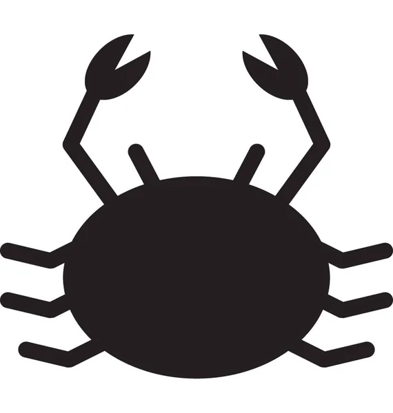 Crab Vector Icon — Stock Vector